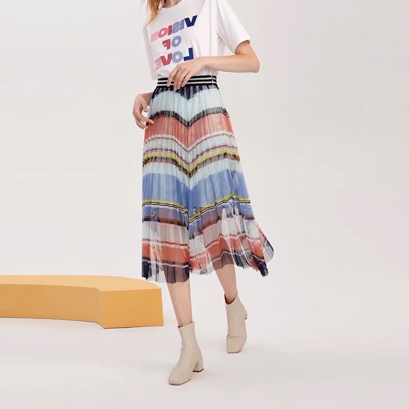 Chân váy phối màu Lily