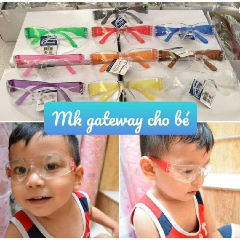 Mắt Kính Bảo Hộ cho bé [CHÍNH HÃNG MỸ]-  Mắt kính Gateway của Mỹ chống bụi, chống tia UV cho bé (từ 2 đến 7 tuổi)