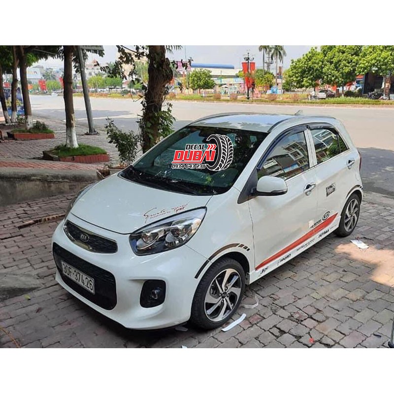 Tem Dán Sườn Xe Kia Morning Phong Cách Đơn Giản