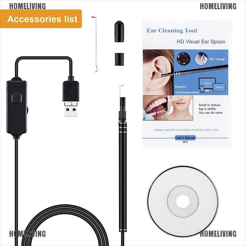 Bộ Dụng Cụ Lấy Ráy Tai Có Đèn Led Kỹ Thuật Số Tiện Dụng