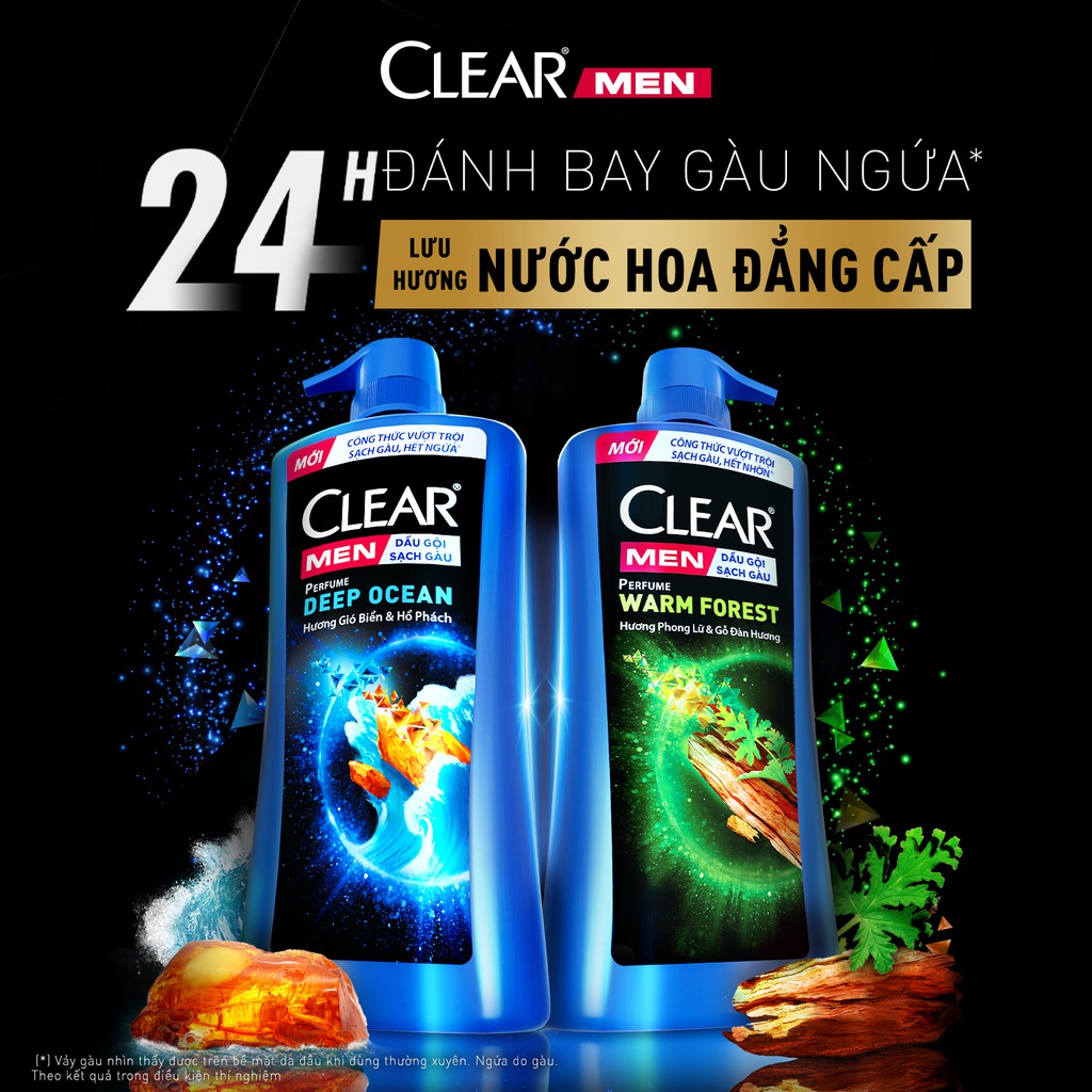 Dầu Gội Đầu CLEAR MEN Perfume Đánh Bay Gàu Ngứa Và Lưu Hương Nước Hoa Đẳng Cấp