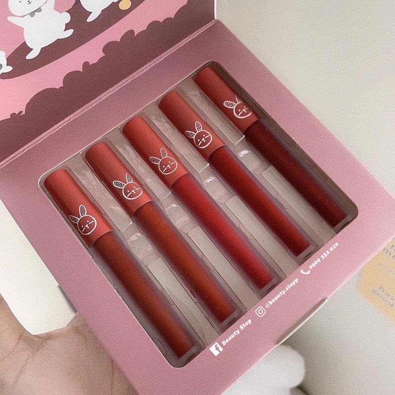 Son môi giá rẻ lì dưỡng môi dành cho học sinh set 5 cây son thỏ Leaduu ECOTITT SM29 | BigBuy360 - bigbuy360.vn