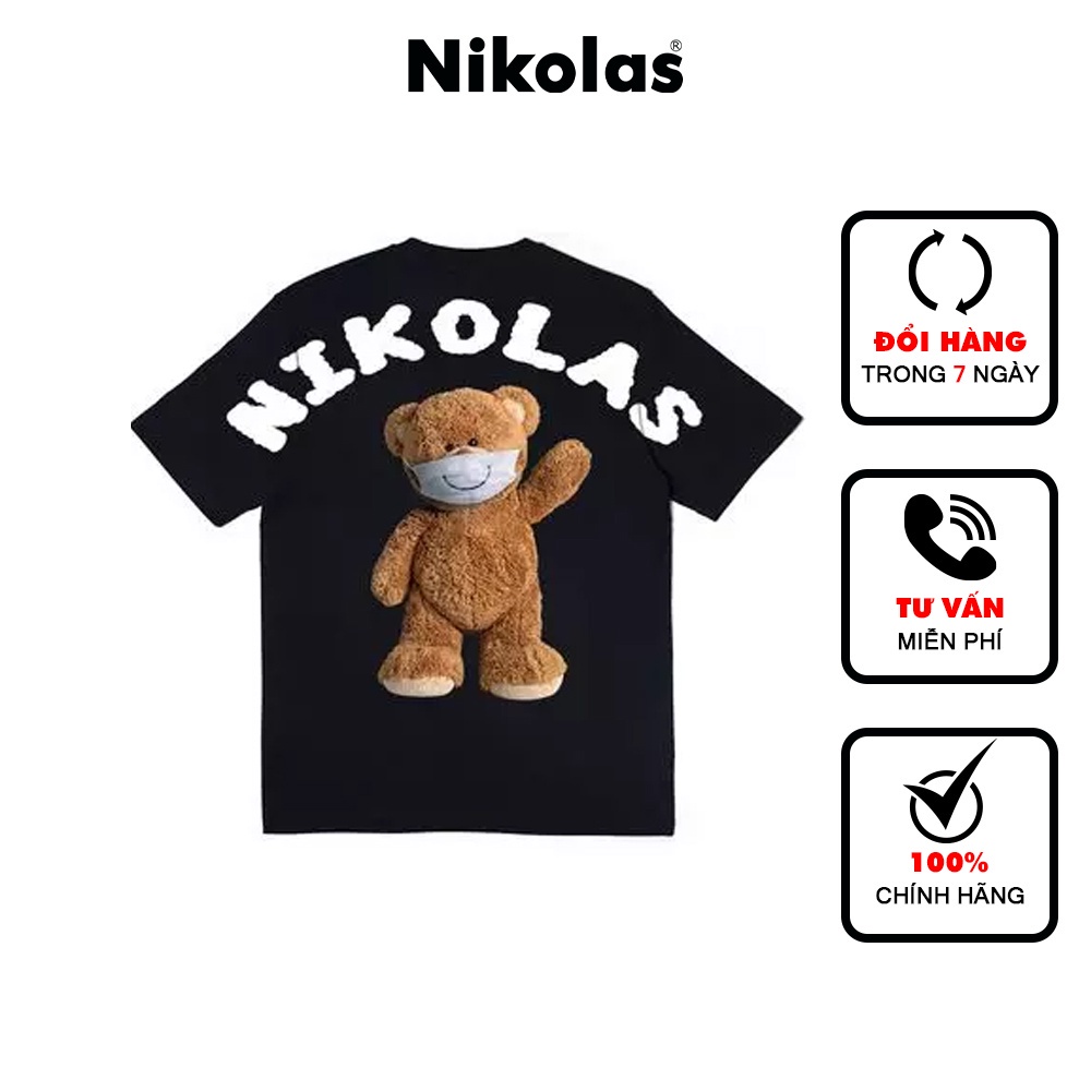 Áo thun Unisex Nikolas 100% Cotton TEDDY MASK X 2022