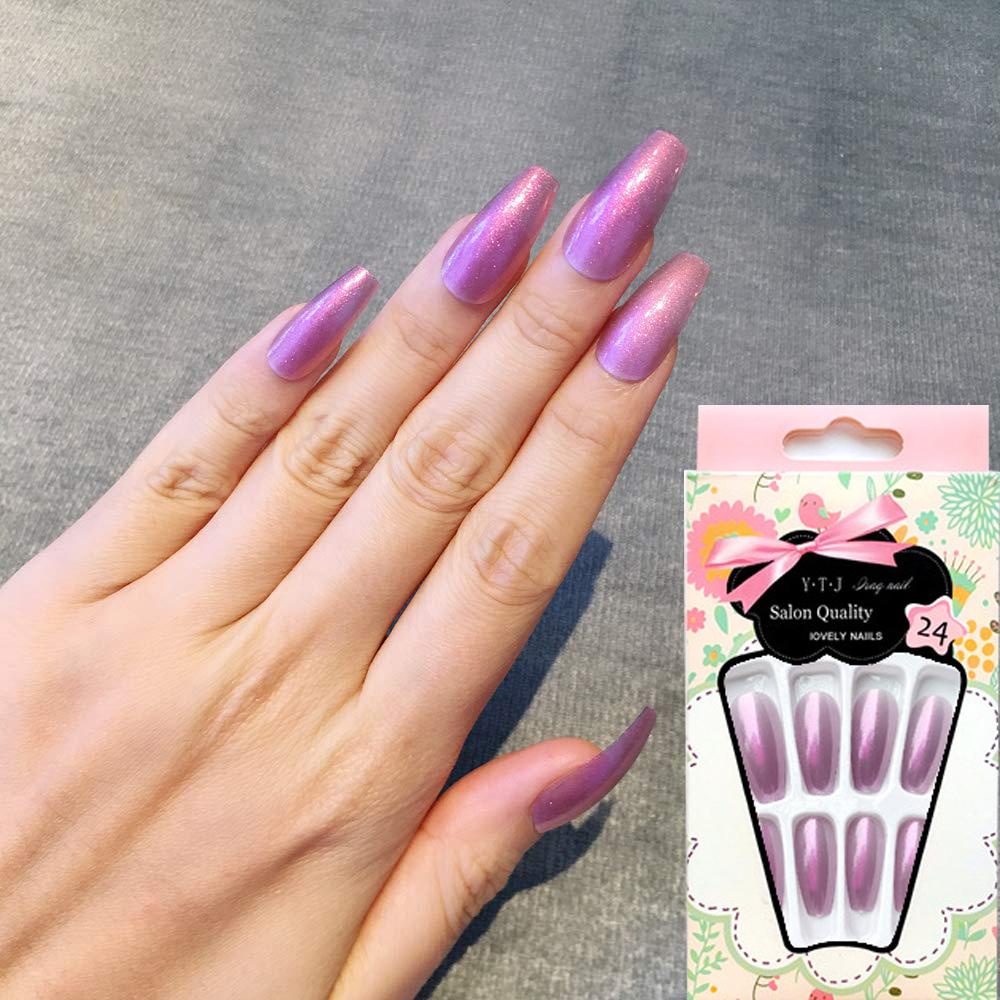OCEANMAP Toàn Bộ Bộ 24 Móng Tay Giả Trang Trí Nghệ Thuật