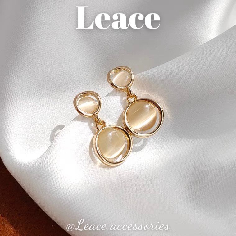 Bông tai khuyên tai hình tròn ẩn xà cừ phong cách Hàn Quốc ER012,030 Leace.accessories