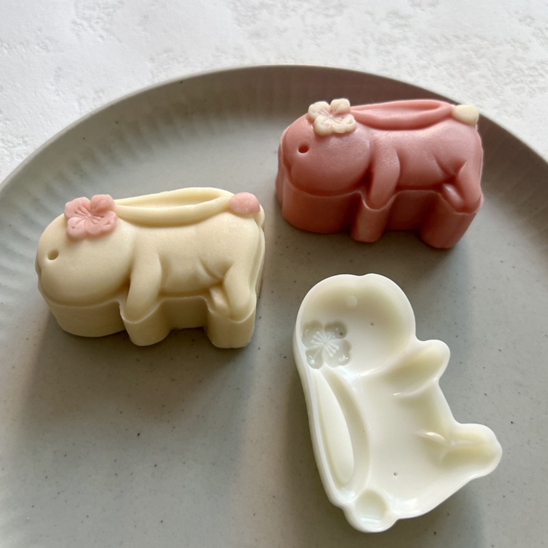 Khuôn Nướng Bánh Trung Thu Hình Thỏ Hoạt Hình DIY