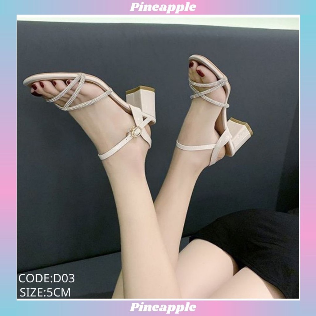 [Có Video Sản Phẩm] Sandal giày cao gót siêu đẹp mới nhất cao 5cm D03