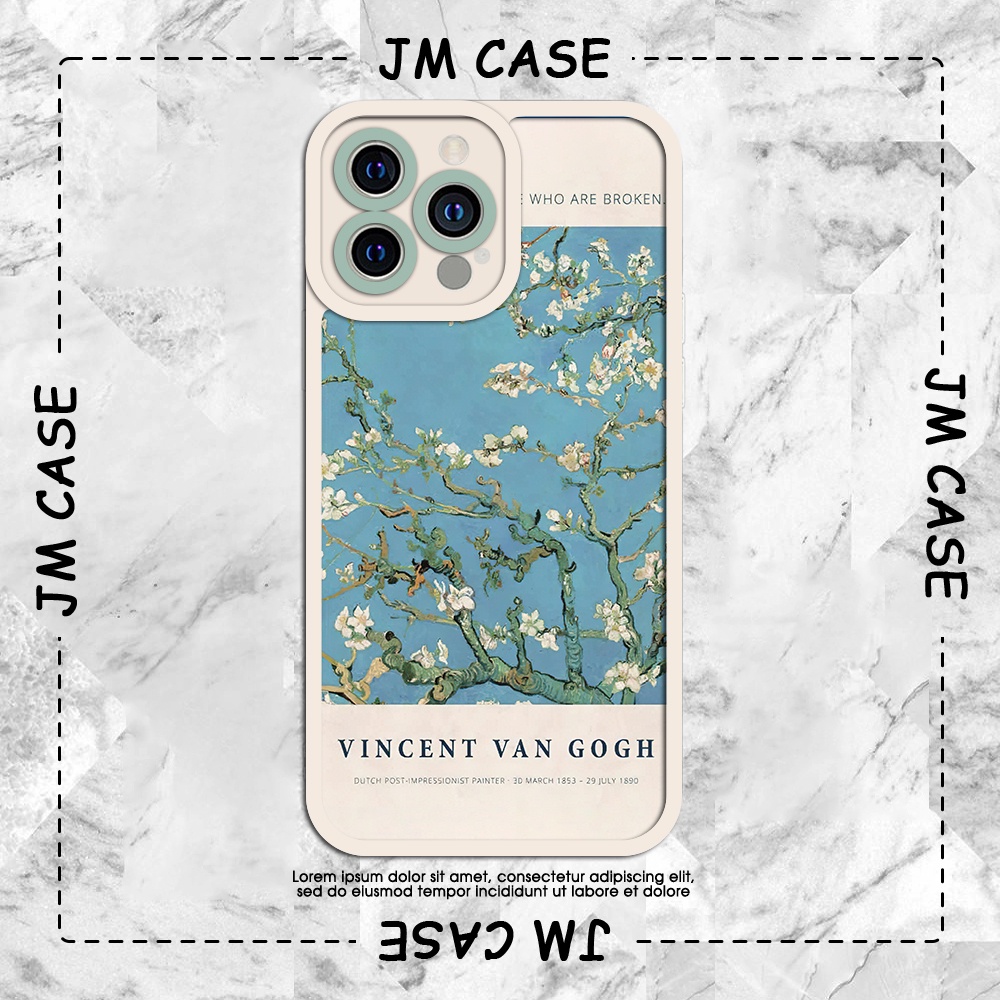 Ốp lưng iphone cạnh vuông JM CASE Vincent Van Gogh tranh vẽ cổ điển 6/6pl/6s/6spl/7/7pl/8/8pl/x/xs/11/12/13/pro/max