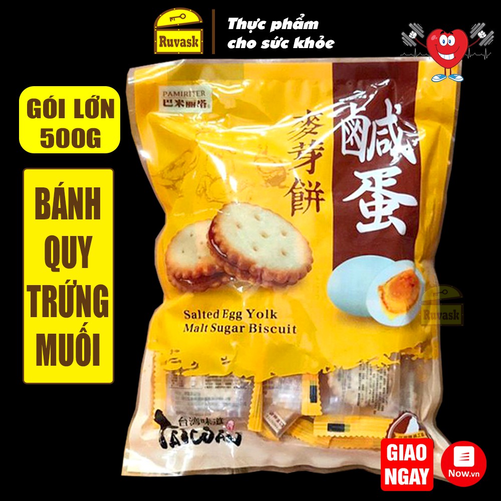 Bánh Quy Trứng Muối 500G - Đồ Ăn Vặt Nội Địa Giá , Bánh Kẹo Đài Loan - Ruvask