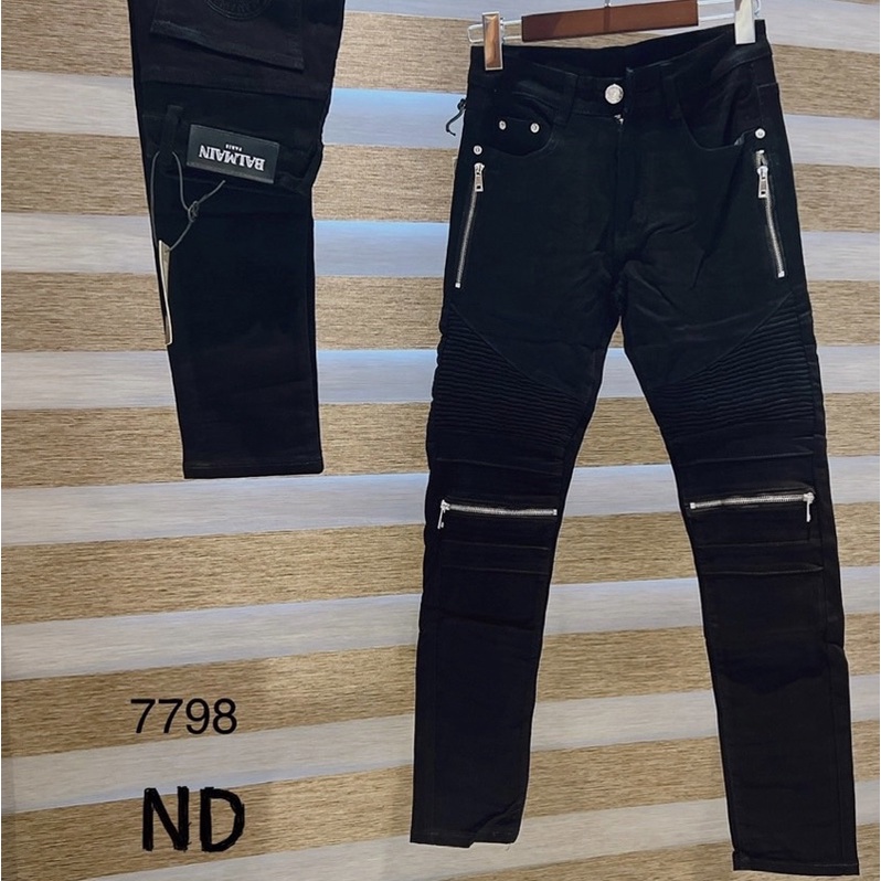 Quần bò nam thời trang có hoạ tiết khoá gối, Quần jean có phong cách trẻ trung btshop từ 28 đến 34.