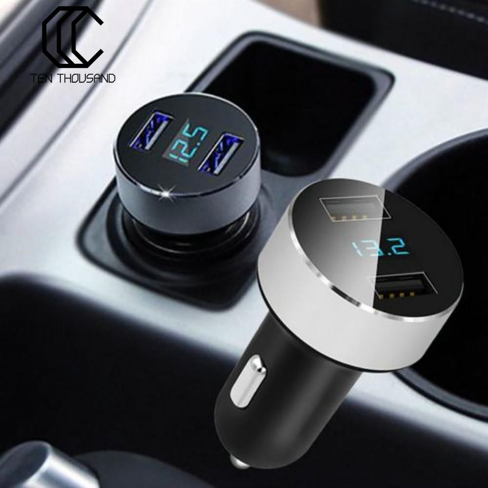 Tẩu sạc cổng USB kép 5V/3.1A trên xe ô tô cho điện thoại IPhone Samsung | BigBuy360 - bigbuy360.vn