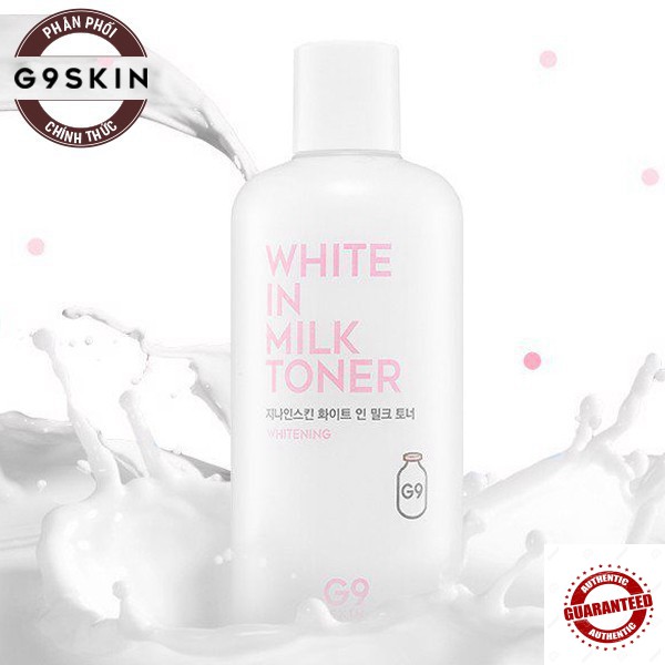 Nước Hoa Hồng Dưỡng Trắng Da G9Skin White In Milk Toner