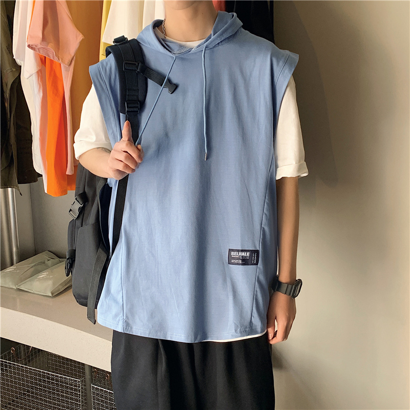 Áo hoodie không tay thời trang Hàn Quốc trẻ trung cá tính cho nam