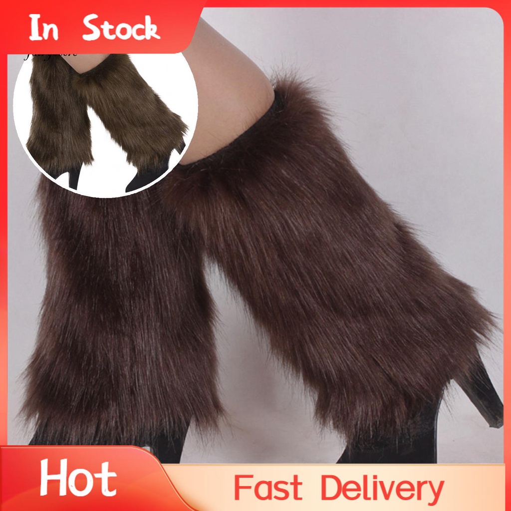 Đôi Vớ Ống Chân Giả Lông Thú Ấm Áp Mang Bốt Cho Nữ