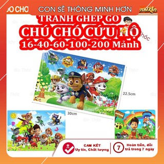 [Mã TOYDEC hoàn 20K xu đơn 50K] Tranh Xếp Hình Chú Chó Cứu Hộ 16 40 60 100 200 Mảnh Bằng Gỗ Ghép Hình