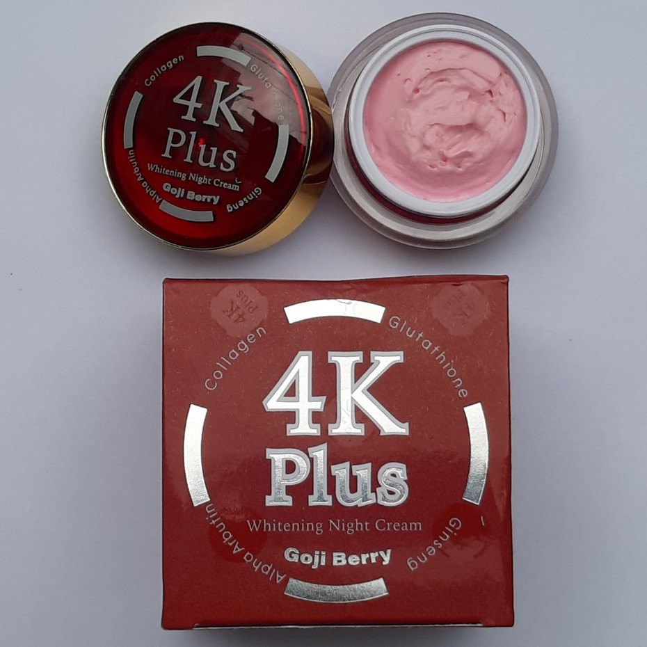 Kem 4k giảm mụn đầu đen Dưỡng Trắng Da Mụn 4K Plus Whitening Night Cream Goji Berry 20g