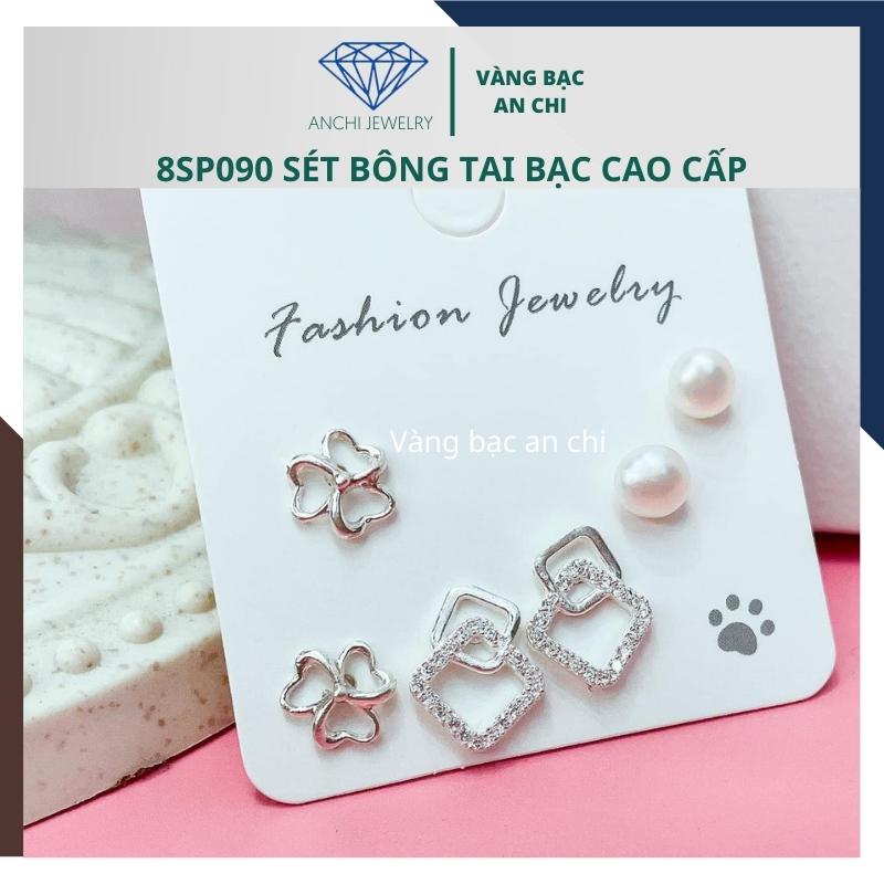 Combo 3 đôi bông tai nam / nữ , bạc ta sáng đẹp - An chi jewelry - NHIỀU MẪU ĐỒNG GIÁ
