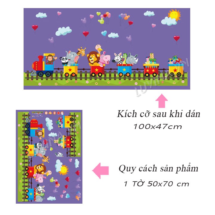 [GIÁ SIÊU TỐT]- [MUA DECAL TẶNG DECAL]-Decal trang trí phòng khách, quán cafe-Chân rào đoàn tàu-[GIAO HÀNG NGAY]