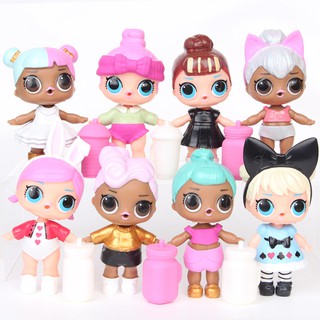 Bộ 08 Mô Hình Búp Bê Lấp Lánh LOL Surprise Bằng Silicone Cao 8-9 cm ( Mẫu 2 )