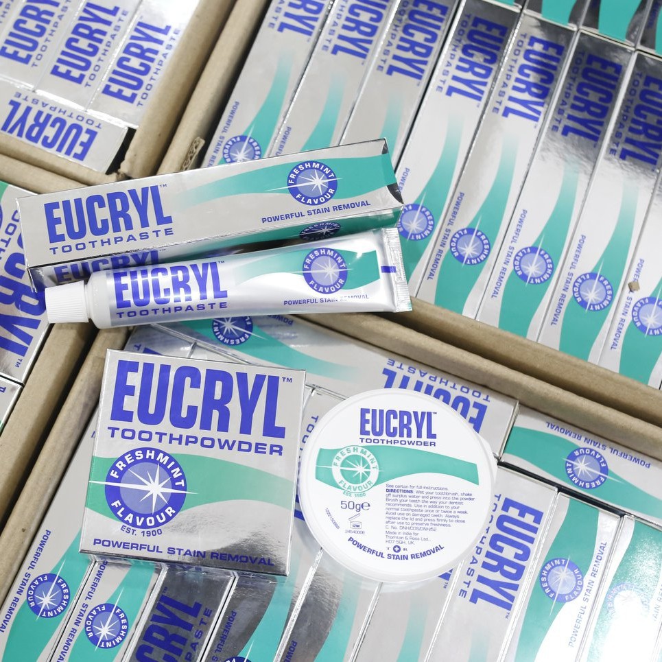 Eucryl Làm Trắng Răng - Kem Đánh Răng Tẩy Trắng Eucryl Toothpaste 62g