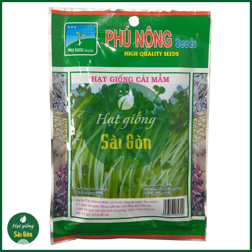 Hạt Giống Rau Mầm Củ Cải Trắng 100gr