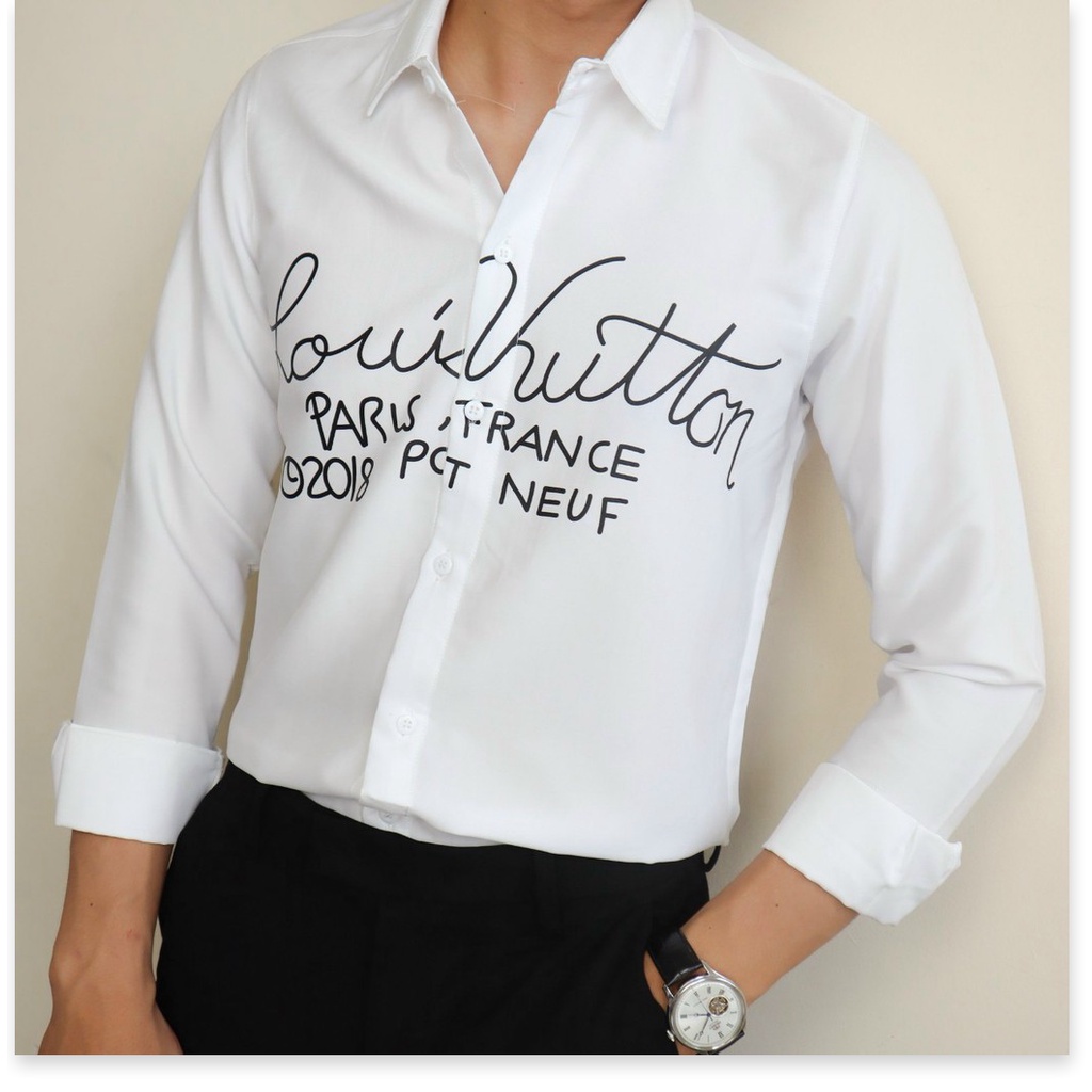 Áo sơ mi in thêu dài tay dành cho nam giới cực phong cách , hot 2021 KOKO MI