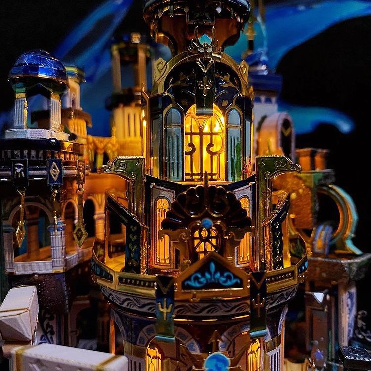 Đồ Chơi Lắp Ráp Mô Hình 3D Bằng Kim Loại MU Lâu Đài Đế Vương Atlantis Trong Phim Aquaman