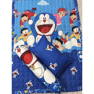 Combo 2 Vỏ Gối Nằm Kèm Ôm Thêu Cotton Poly Hình Doremon
