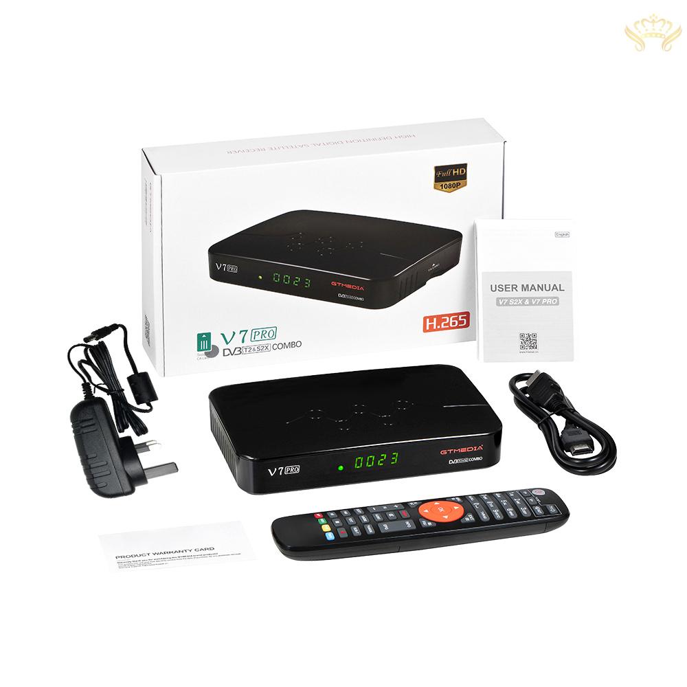 Bộ Thu Tín Hiệu Truyền Hình DVB-S/S2/S2X+T/T2 1G Bit RAM Hỗ Trợ H.265 V7 PRO