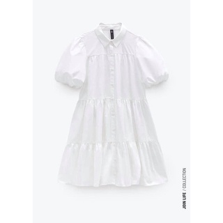 Đầm babydoll xoè trắng