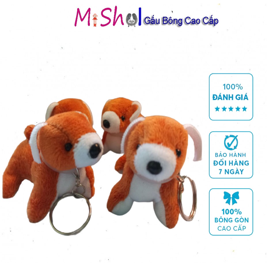Móc khóa gấu bông, Móc khóa balo hình con chó đáng yêu-AB12
