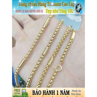 (Có ký hiệu-Dùng lâu dài) Dây Chuyền Nam Trụ Ống Cao Cấp không đen- Dùng tắm rửa thoải mái