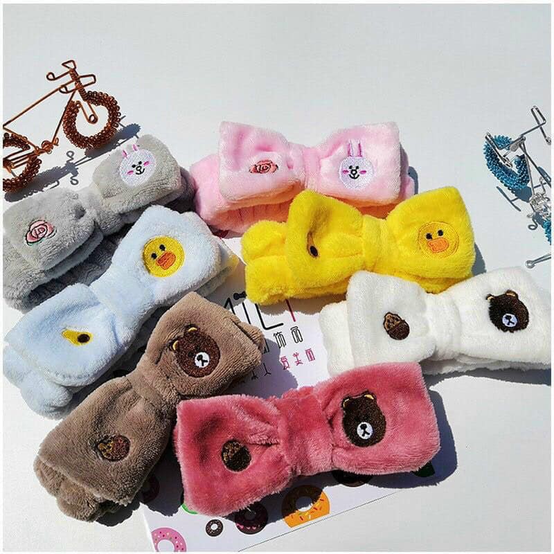 Băng đô thêu hoạt hình kèm nơ loại dày đẹp nhiều màu sắc trẻ trung-giadungsieure