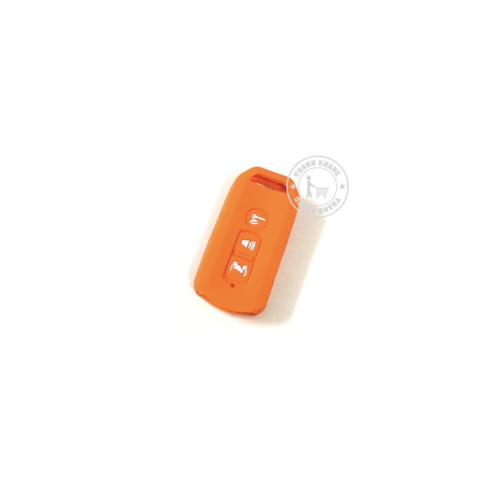 Bao da silicon smartkey 3 nút cho xe máy honda màu cam thanh khang 006001471