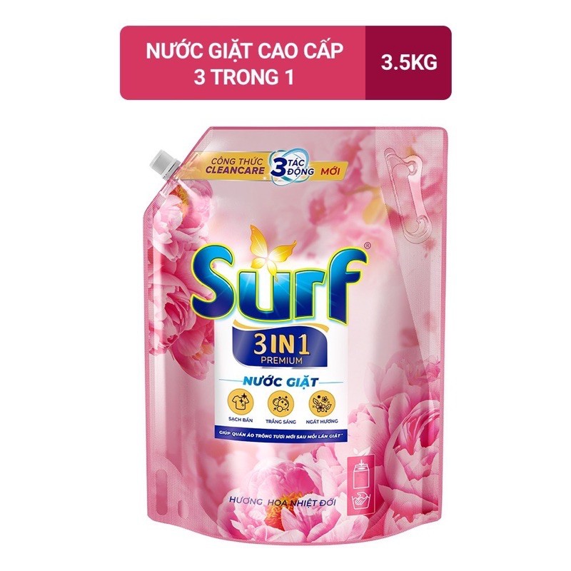 Nước Giặt Surf Túi 3.5Kg Cao Cấp 3 Trong 1 (Mới)