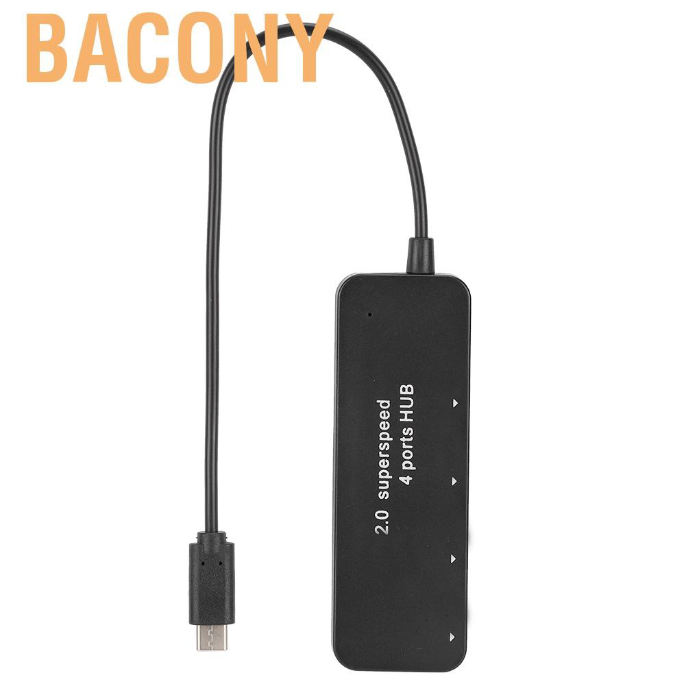 Bacony TYPE-C Superspeed 4-Port HUB Strip External Power Supply USB Multiport Adapter