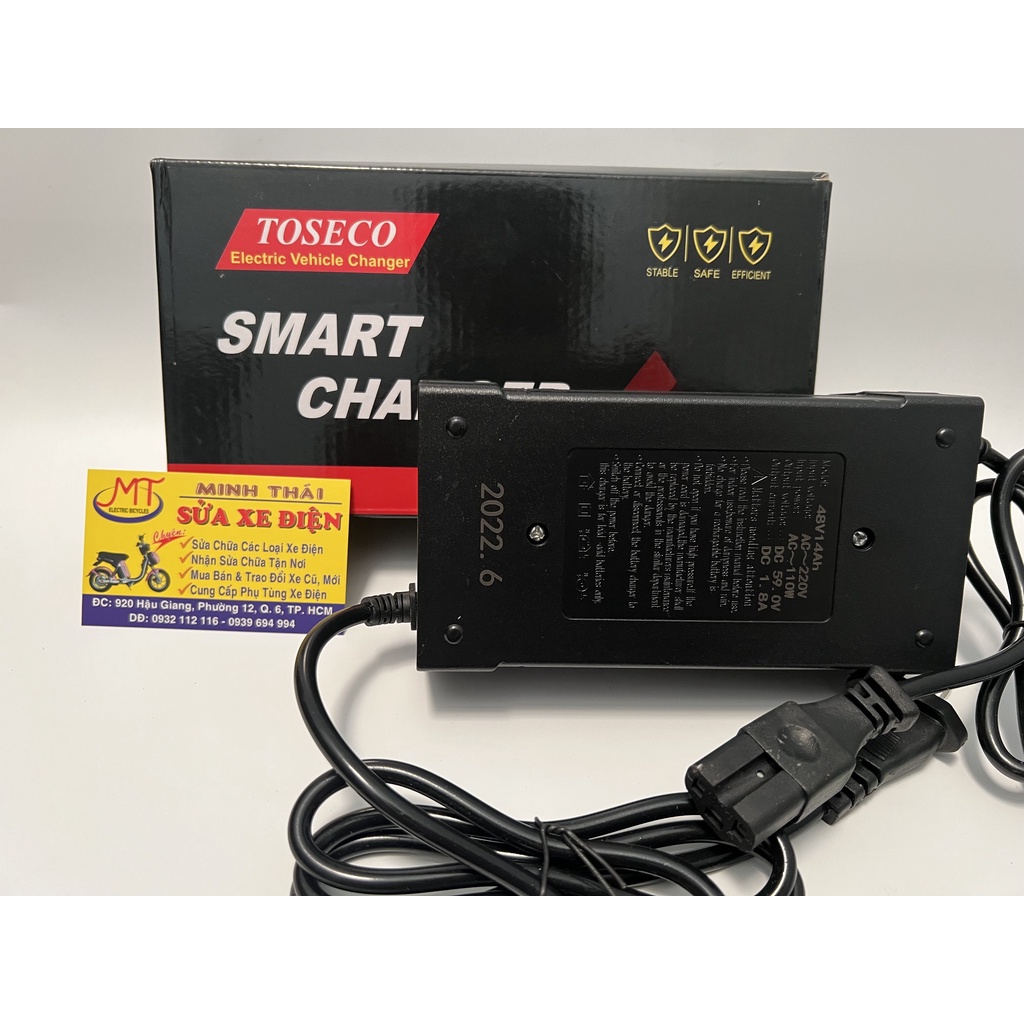 Sạc TOSECO Xe Điện 48V14AH- Sử Dụng Được Với Loại 12AH  - XE ĐIỆN MINH THÁI