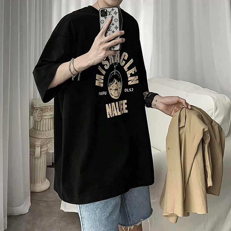Áo Thun Nam Tay Ngắn In Hình Phong Cách Đường Phố Size M-3Xl