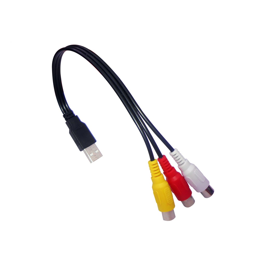 Cáp Chuyển Đổi USB Sang 3 RCA Dùng Cho TV HDTV Dài 0,3m