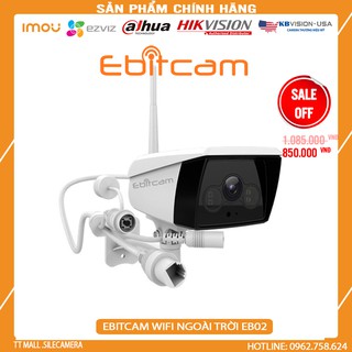 Camera IP WIFI Ngoài trời Ebitcam EB02 2MP có báo động bằng ánh sáng trắng
