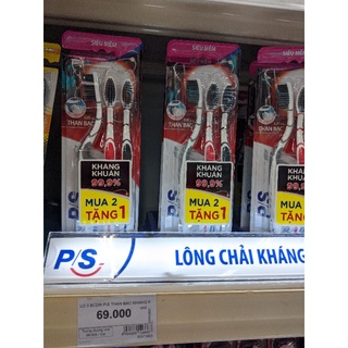 Bàn chải đánh răng P/S than hoạt tính bộ 3 chiếc