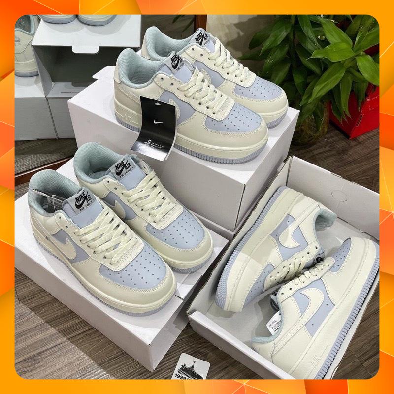 Giày _Nike Air Force 1 xanh kem, Giày AF1 Nam Nữ Thể Thao Trắng Xanh Thời Trang Hàng Đẹp hot 2022 Full Box