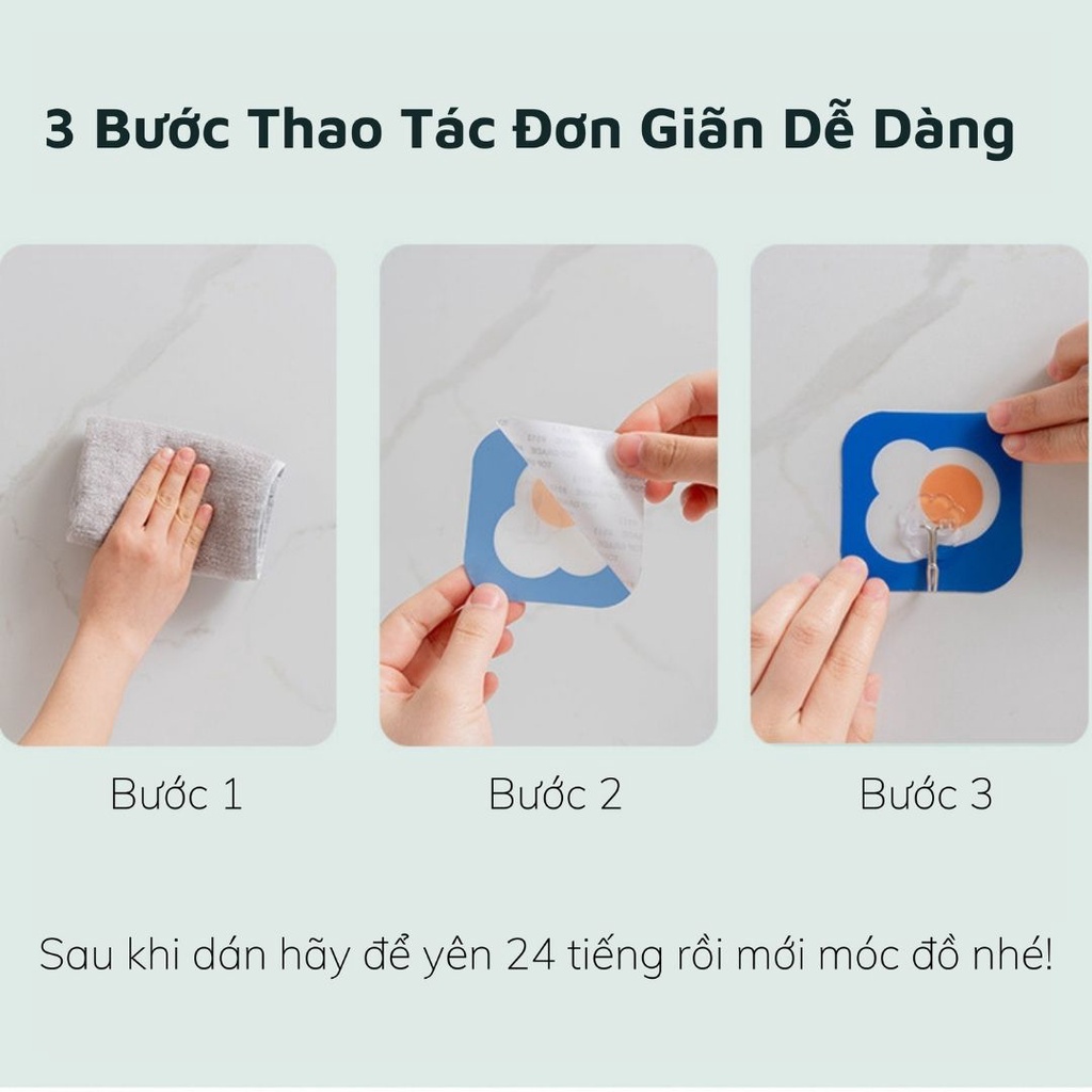 Móc Dán Tường Chịu Lực Cực Tốt Chắc Chắn Họa Tiết Hoạt Hình Dễ Thương