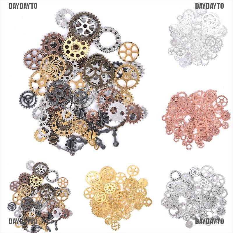 Set 70 Mặt Dây Chuyền Hình Bánh Răng Kim Loại 100Gram DIY