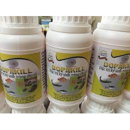 Dopakill chai 100 ml giải quyết trùng mỏ neo, rận cá, ký sinh trùng trên cá.