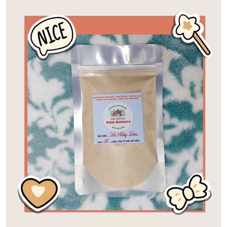 Mask Dẻo Hồng Sâm Collagen - Túi 500GR/1KG (Mỹ Phẩm Handmade)