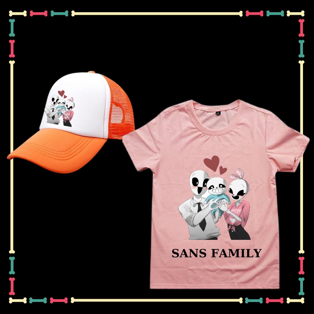 COMBO ÁO + NÓN IN HÌNH SANS FAMILY- BIỆT ĐỘI GANGSTER CHO BÉ TRAI, BÉ GÁI