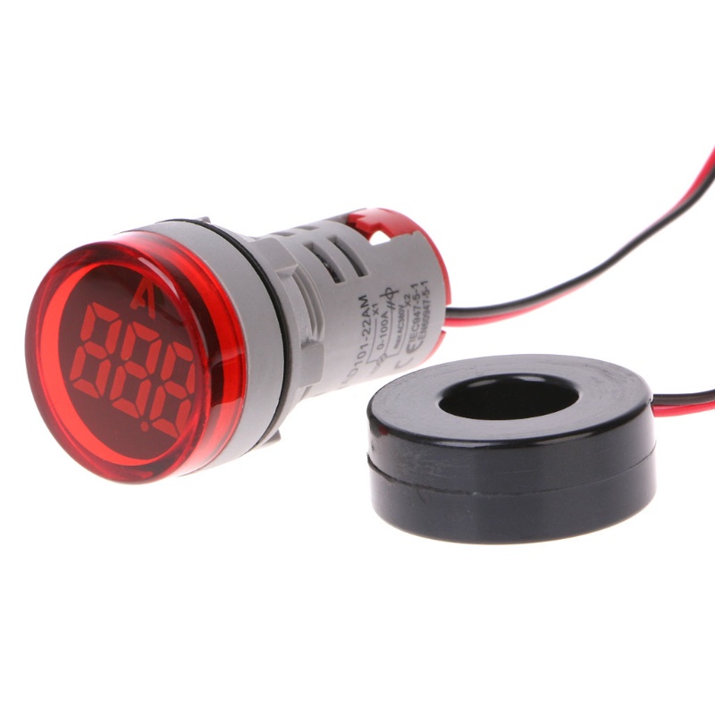 Thiết Bị Hiển Thị Dòng Điện AC Kỹ Thuật Số 22mm Cho Đầu Đèn LED 0 100A