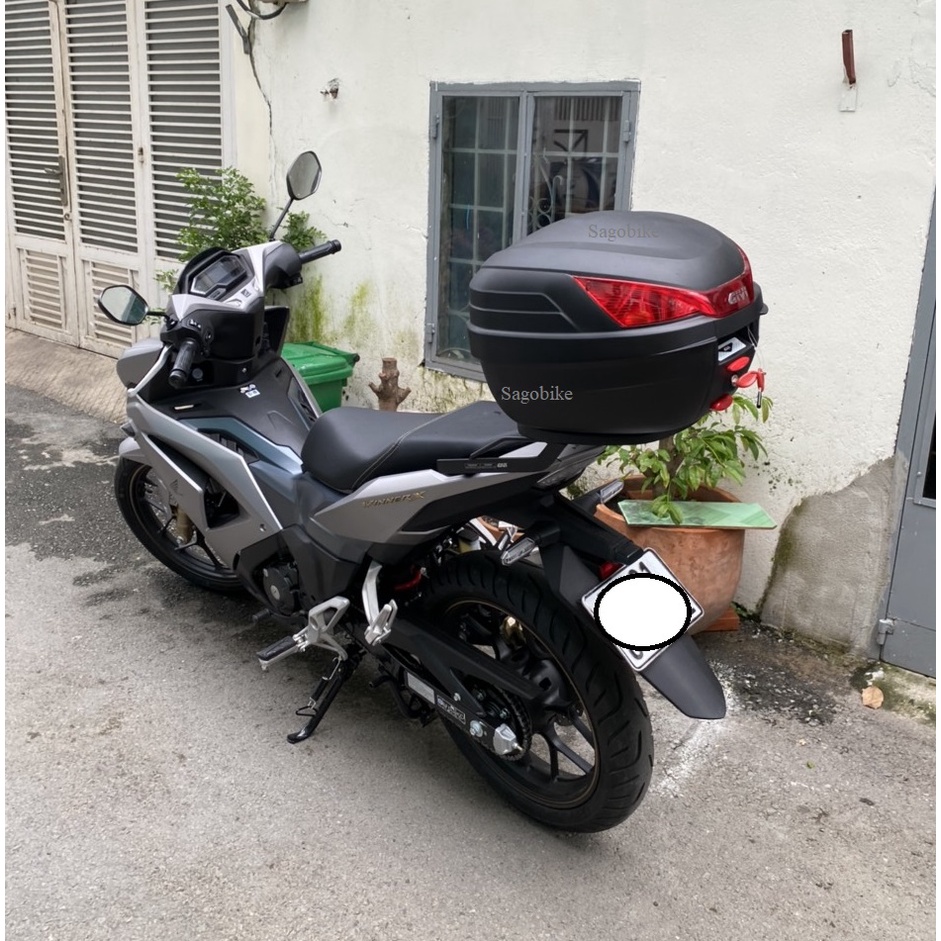 Thùng xe Winner X 2022, thùng Givi B27N và baga givi lắp cho Winner X V3, hàng Givi chính hãng, bảo hành 2 năm