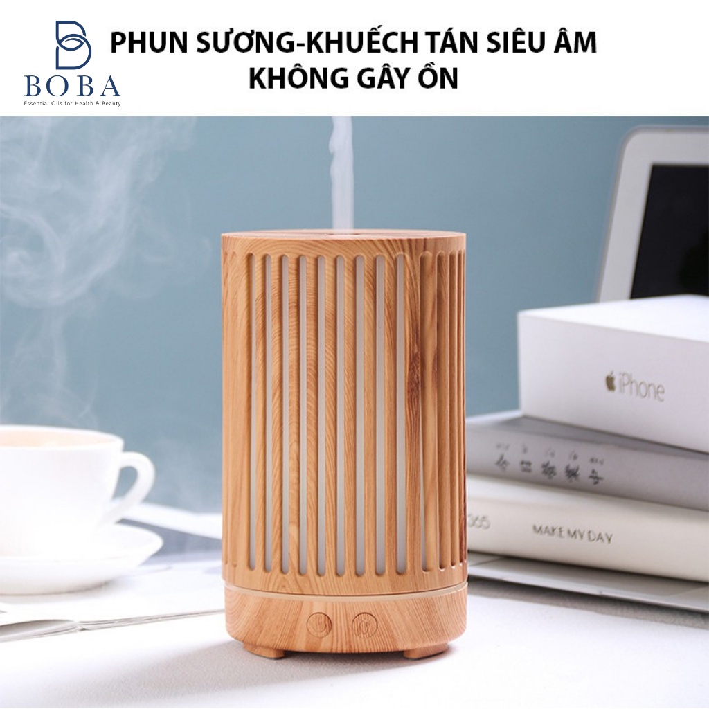 Máy Khuếch Tán Tinh Dầu Trụ Sọc Thơm Phòng, Tạo Ẩm - bobashop.vn